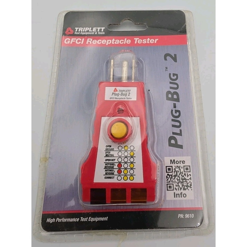 Triplett Plug-Bug 2 GFCI Receptacle Tester 125 VAC NEW